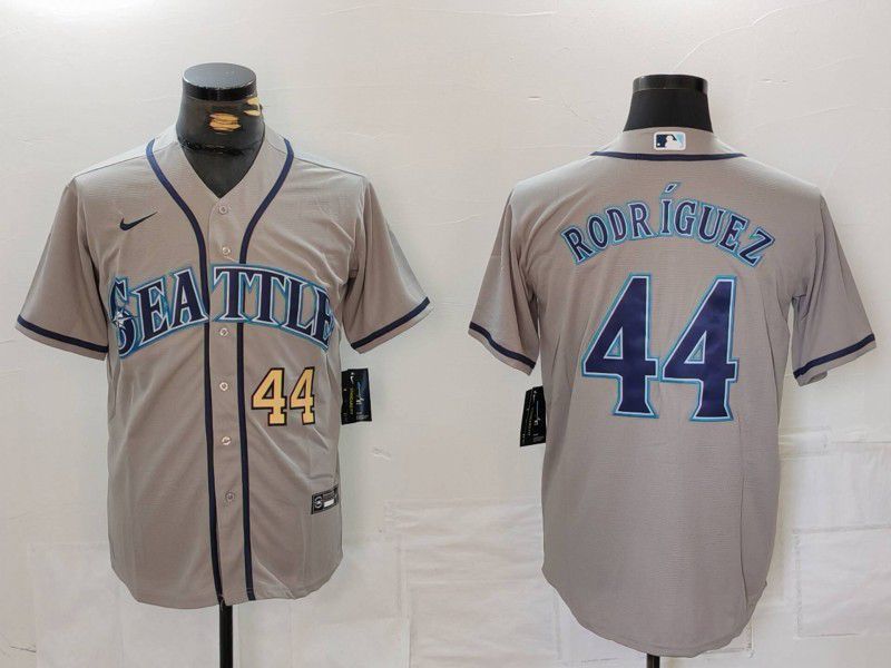 Men Seattle Mariners #44 Rodr iguez Grey Game 2024 Nike MLB Jersey style 1->seattle mariners->MLB Jersey